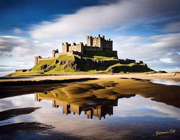 Kasteel Dreamscapes - Bamburgh Castle, Engeland 2 van Johannas Art Creations