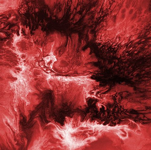 Gouden storm in rood