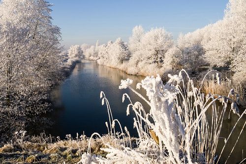 Winters beeld Inundatiekanaal Tiel