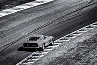 Ferrari 275 GTB classic sports car at Spa Francorchamps in black and white