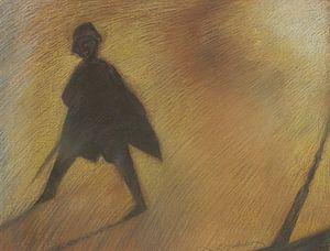 Léon Spilliaert - Das Ende eines schönen Tages - Figur im Gegenlicht (1912)