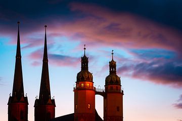 Abend in Halle von Martin Wasilewski