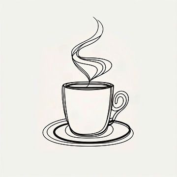 Koffiemoment in Eenvoud van Christian Ovís