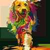 Hund Haustier Pop Art WPAP von Artkreator