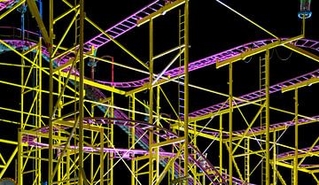 Illuminated roller coaster tracks