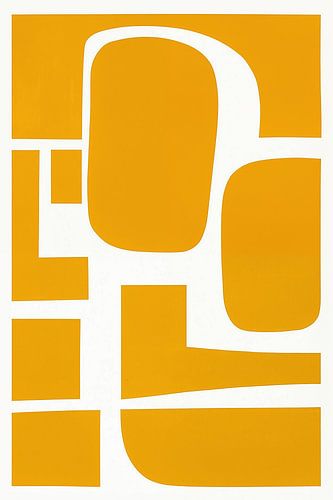 Abstrait Architecture minimaliste en jaune moutarde