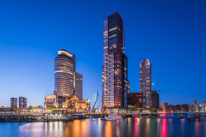 Rijnhaven Rotterdam at night by John Verbruggen