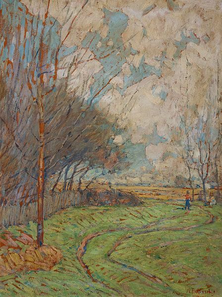 William Forsyth-Landscape Path to the fields by finemasterpiece