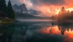 Fjordidylle bei Sonnenaufgang
