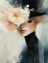 Abstract portrait "Flower Girl" by Carla Van Iersel