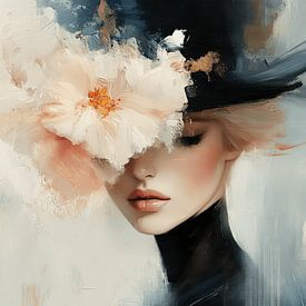 Abstract portrait "Flower Girl" by Carla Van Iersel