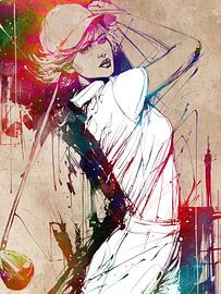Joueur de golf sport #golf #sport sur JBJart Justyna Jaszke