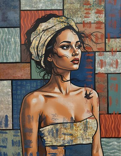 Portret vrouw met haarband