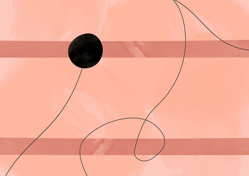 Scandinavian Mid Century Minimalism Abstract by Mad Dog Art