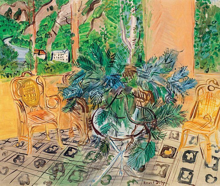 La terrasse à Vernet-Les-Bains by Raoul Dufy par art icons