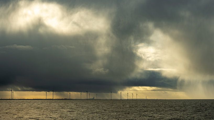 IJsselmeer bei schwerem Wetter von Martien Hoogebeen Fotografie