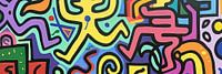 Schilderij Kleurrijk Abstract | Speelse Kleurvlakken Avontuur van ARTEO Schilderijen thumbnail