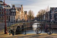 Sunset Bike - Leidsegracht Amsterdam van Thomas van Galen thumbnail