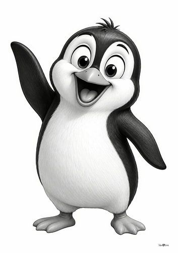 Cartoontje pinguïn