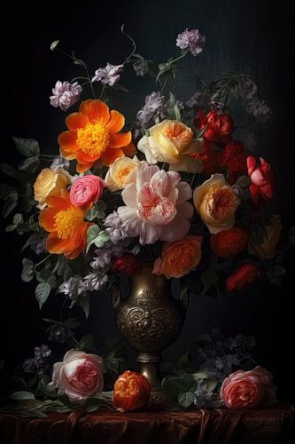 Still life with flowers in a vase by Imagine
