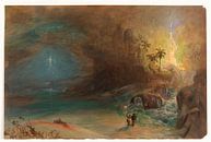 Studie voor "Apotheose voor Thomas Cole", Frederic Edwin Church. van Frank Zuidam thumbnail