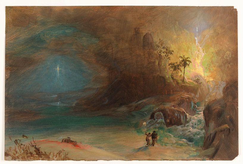 Studie voor "Apotheose voor Thomas Cole", Frederic Edwin Church. van Frank Zuidam