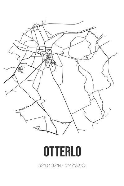 Otterlo (Gelderland) | Map | Black and white by Prints of Place