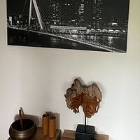 Photo de nos clients: Le Pont Erasmus  à Rotterdam (Feyenoord Édition) sur MS Fotografie | Marc van der Stelt, sur toile