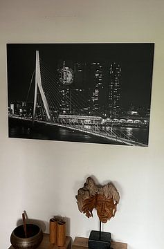 Kundenfoto: Die Erasmus-Brücke  in Rotterdam (Feyenoord Ausgabe) von MS Fotografie | Marc van der Stelt
