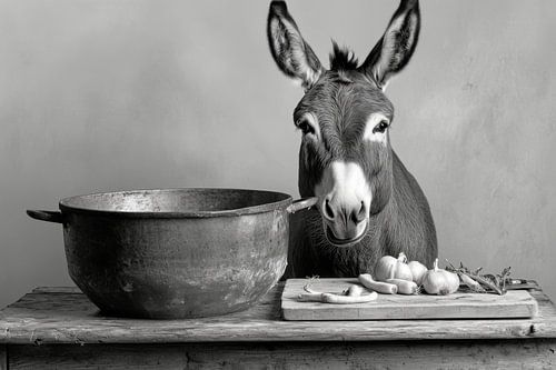 Donkey in the kitchen