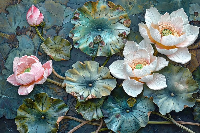 Japanische Malerei Blumen von Egon Zitter