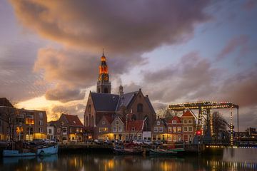 Maassluis during sunset by Roy Poots
