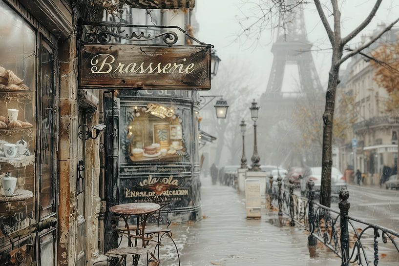 Paris Brasserie - Romantic Cityscape by Joriali photography and paintings