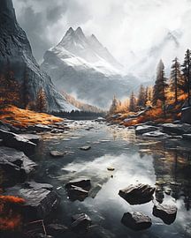 Bergsee im Herbst
