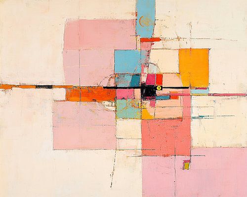 Geometric Serenity | Geometric Pink Art