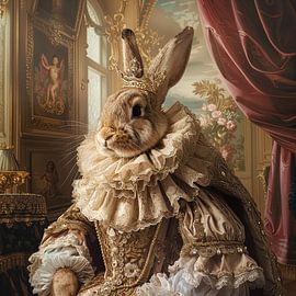 Königliches Kaninchen im barocken Stil von Poster Art Shop