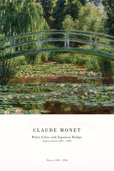 Claude Monet - Nymphéas et le pont japonais par Old Masters