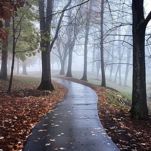 Paysage forestier mystique
