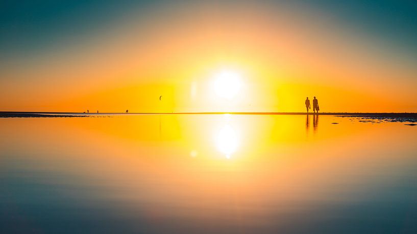 Breezand sunset reflection by Andy Troy