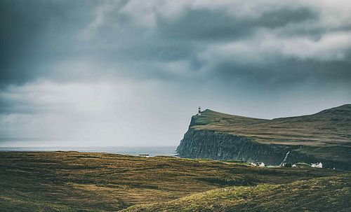Neist Point - cliff in idyllic Scotland near the Highlands on the Isle of Skye.