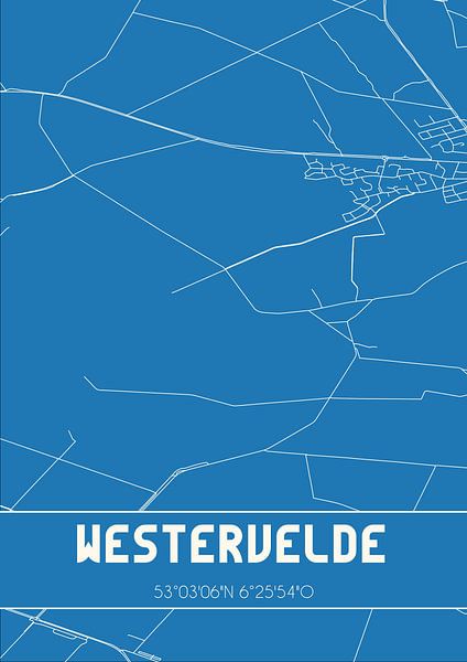 Blueprint | Map | Westervelde (Drenthe) by Prints of Place