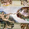 Michelangelo. Sixtijnse Kapel, Schepping van Adam van 1000 Schilderijen