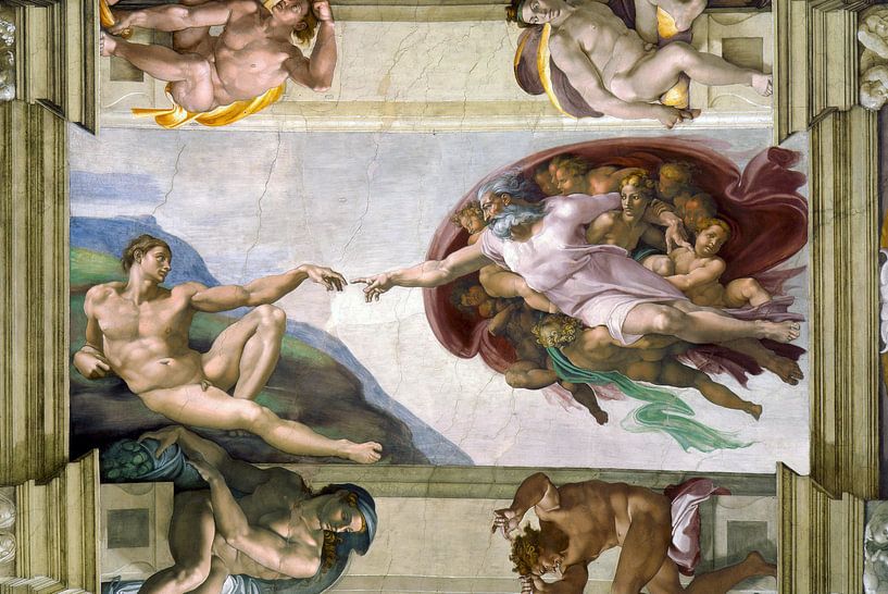 Michelangelo Sixtinische Kapelle, Adams Schöpfung von 1000 Schilderijen