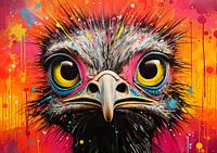 Pop Art Vogel | Levendige Vogel Ogen