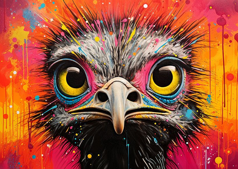 Pop Art Bird | Vivid Bird Eyes by Wonderful Art