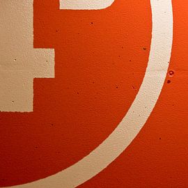 Vlakken en lijnen in Oranje en Wit von Rob van der Pijll