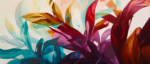 Abstraction colorée de feuilles de plantes