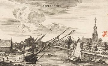 Coenraet Decker, Gezicht op Overschie, 1678 - 1703 van Atelier Liesjes