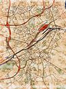 Kaart van Châtelet in de stijl 'Serene Summer' van Maporia thumbnail