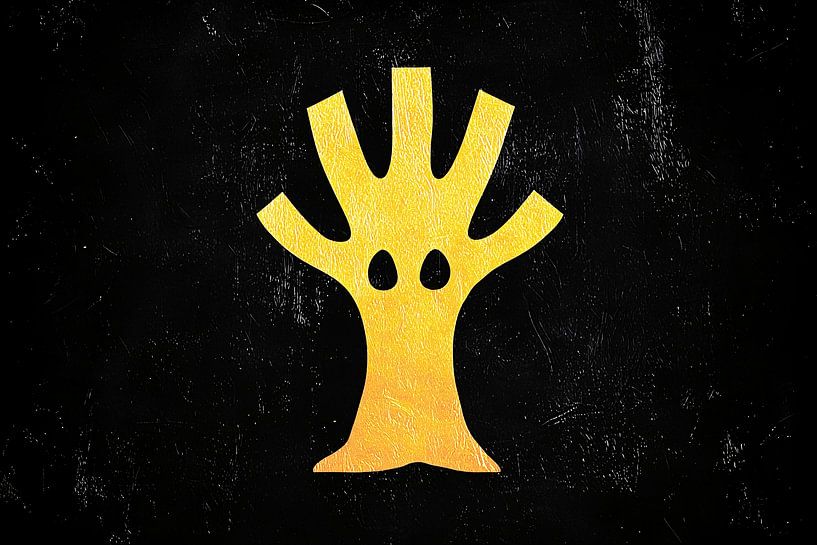 Abstraktes gelbes Baumdesign von Imperial Art House